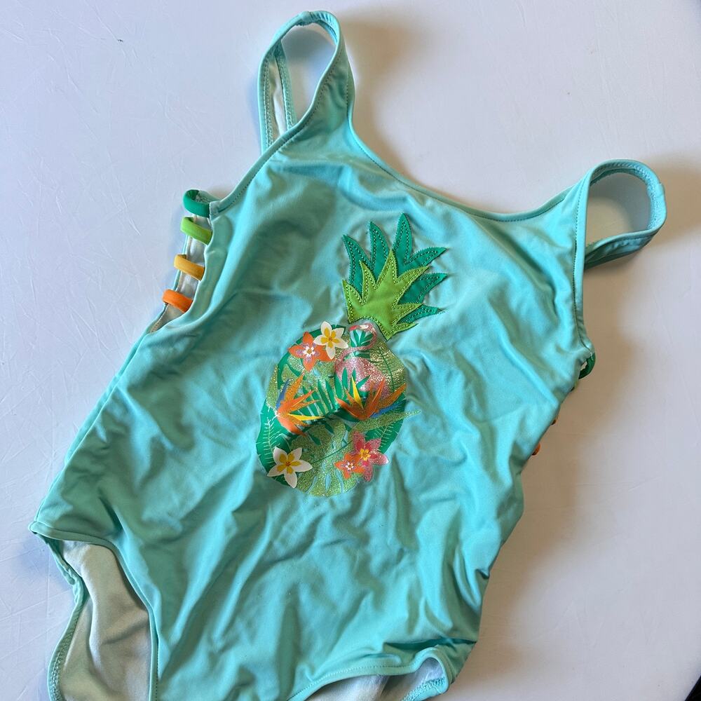 Zara Tropical Pineapple One Piece Swim Suit 8/9